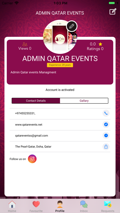 Qatar Events Managment screenshot 2