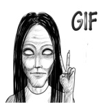 Sticker Gif Hantu Lucu