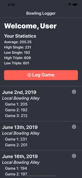 Game screenshot Bowling Logger hack