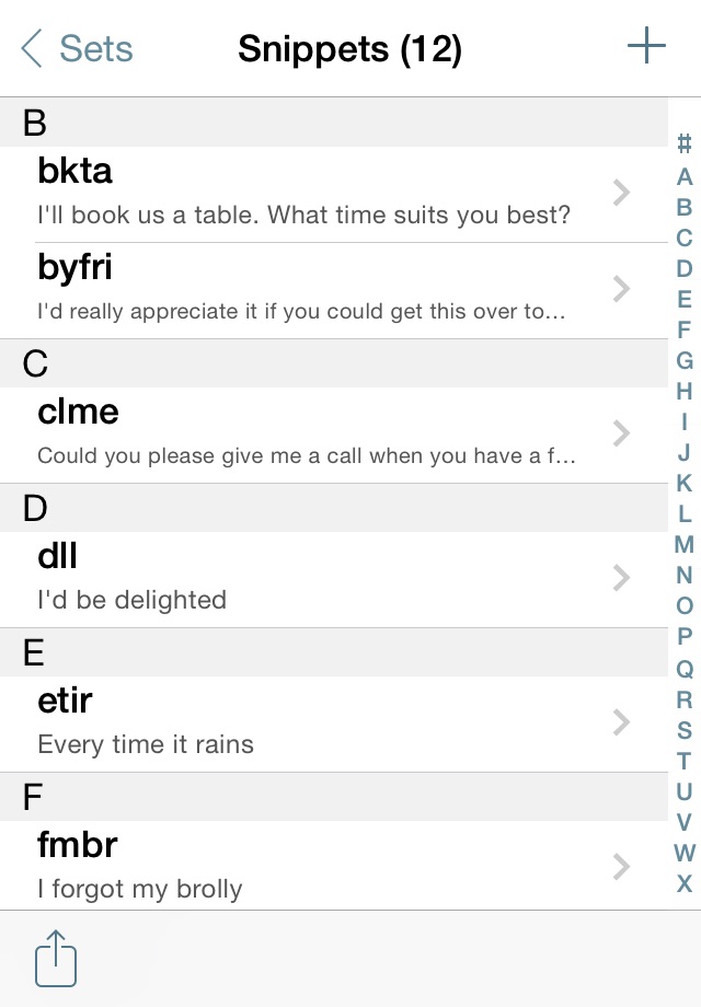 TypeIt4Me Touch screenshot 2