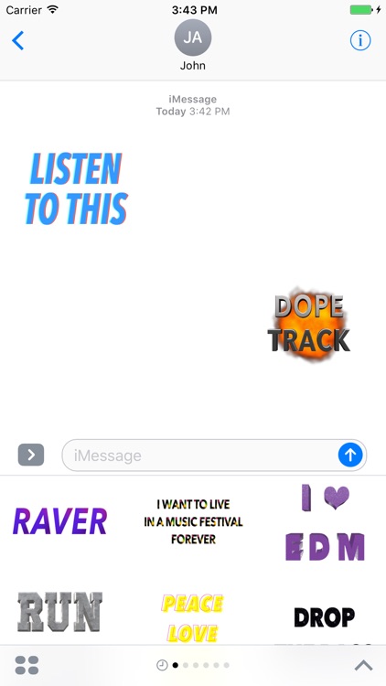 EDM Music Stickers - Messages