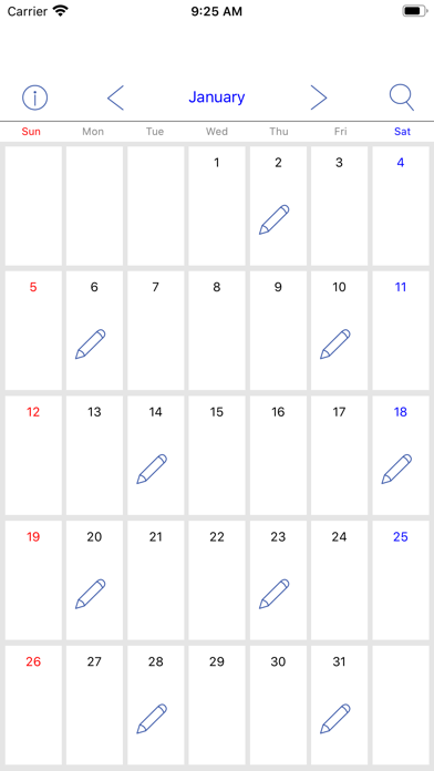 Simple Calendar & Diary screenshot 3