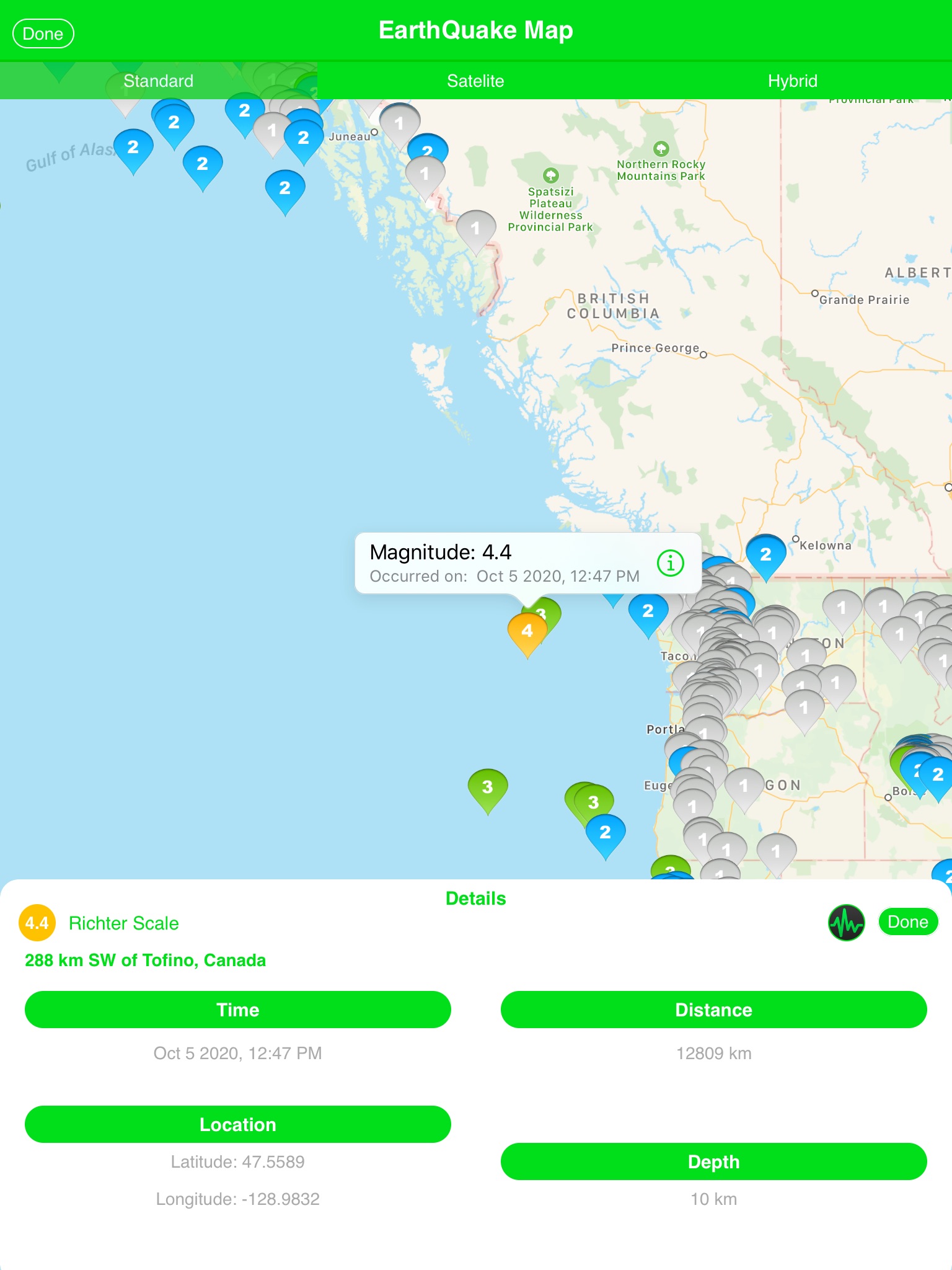 EarthQuake Map screenshot 4