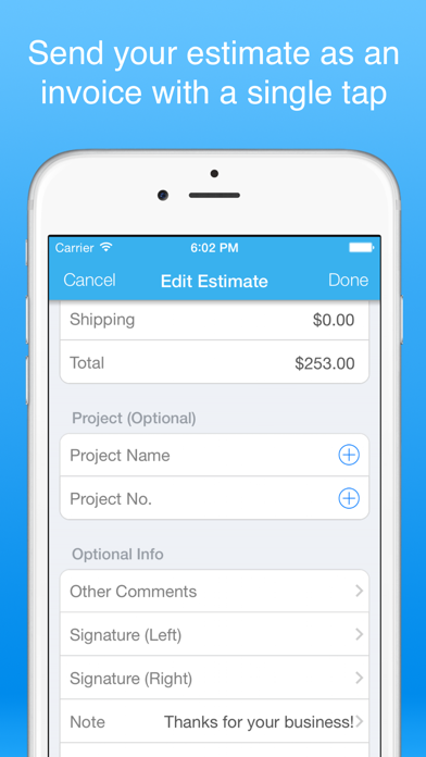 Job estimate maker - Create & send estimates in PDF Screenshot 7