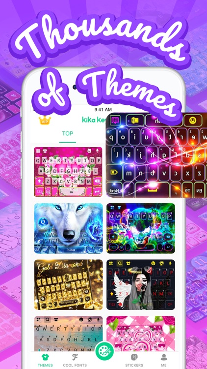 Kika Keyboard - Themes, Fonts screenshot-0