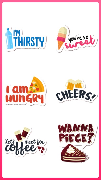 Lets Eat & Drink Stickers Emo