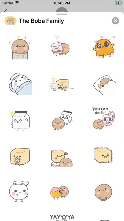 Boba Family iMessage Stickers