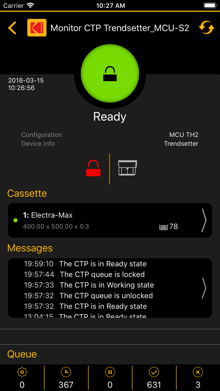 KODAK Mobile CTP Control App