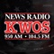 Features the KWOS Morning NewsWatch team and Open Air, Rush Limbaugh, Sean Hannity, Neil Boortz, Mark Levin, Michael Savage, Jim Bohannon and Coast to Coast AM