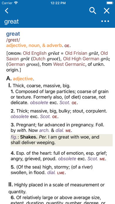 Shorter Oxford English Dictionary, 6th Edition Screenshot 1