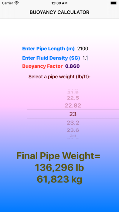 Buoyancy Factor Calculator screenshot 2