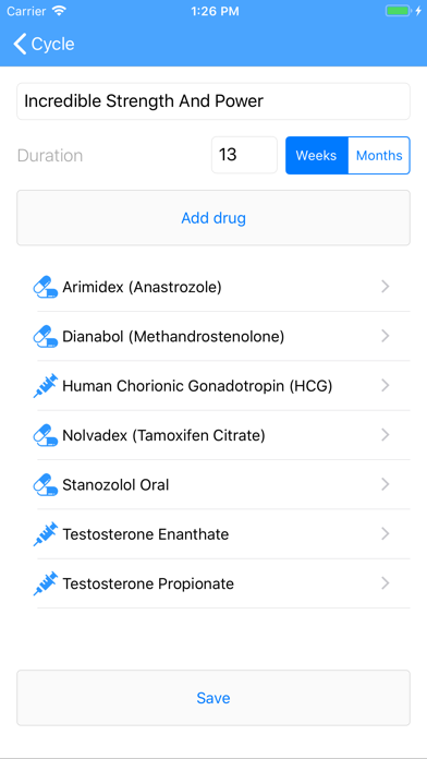 Anabolic Steroid Cycle Manager screenshot 4