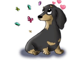 Cute Dachshund Dog Stickers