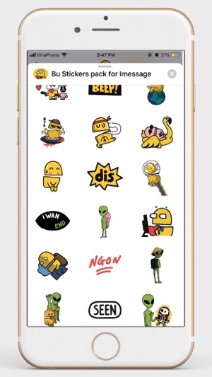 Bu Stickers pack for Imessage(圖2)-速報App