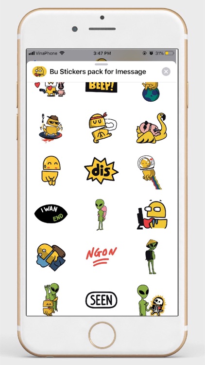 Bu Stickers pack for Imessage