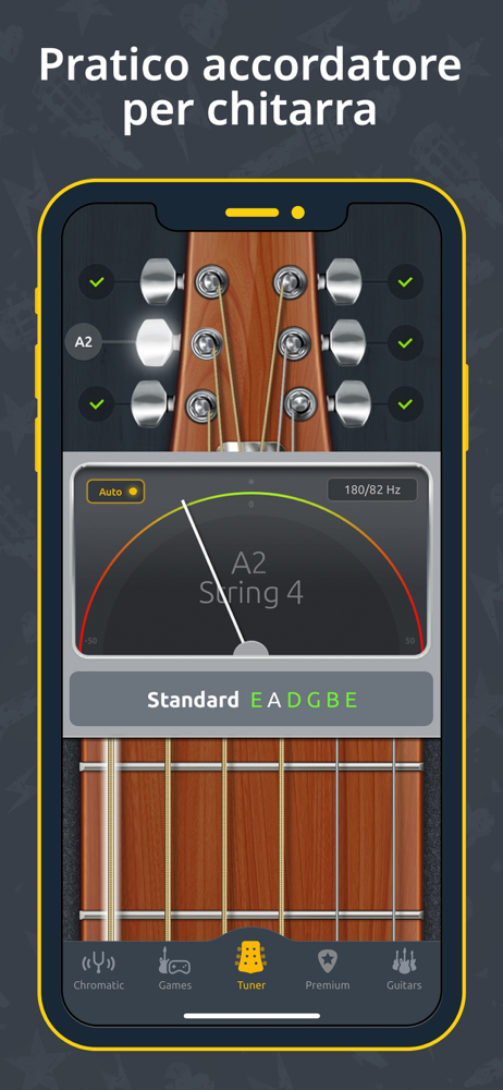 ACCORDATORE PER CHITARRA ELETTRICA SCARICA