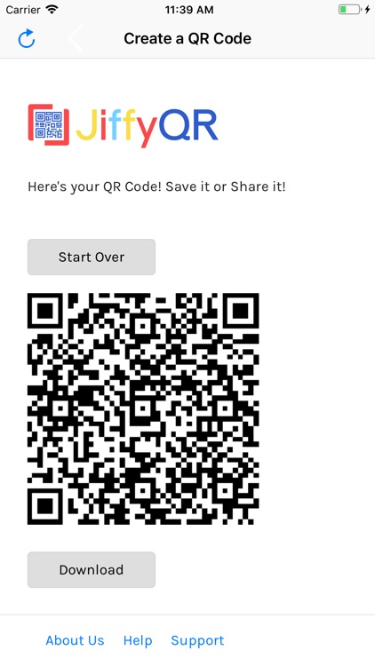 JiffyQR - Fast QR Code Maker