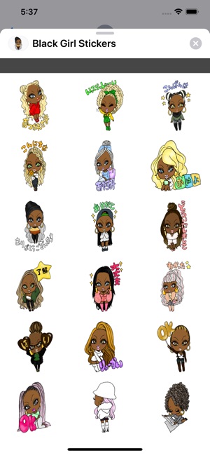 Black Girl Stickers(圖1)-速報App