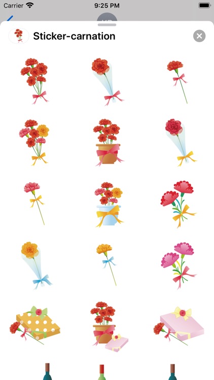 Sticker carnation