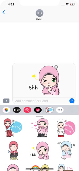 Cute Hijab Stickers Pack(圖8)-速報App