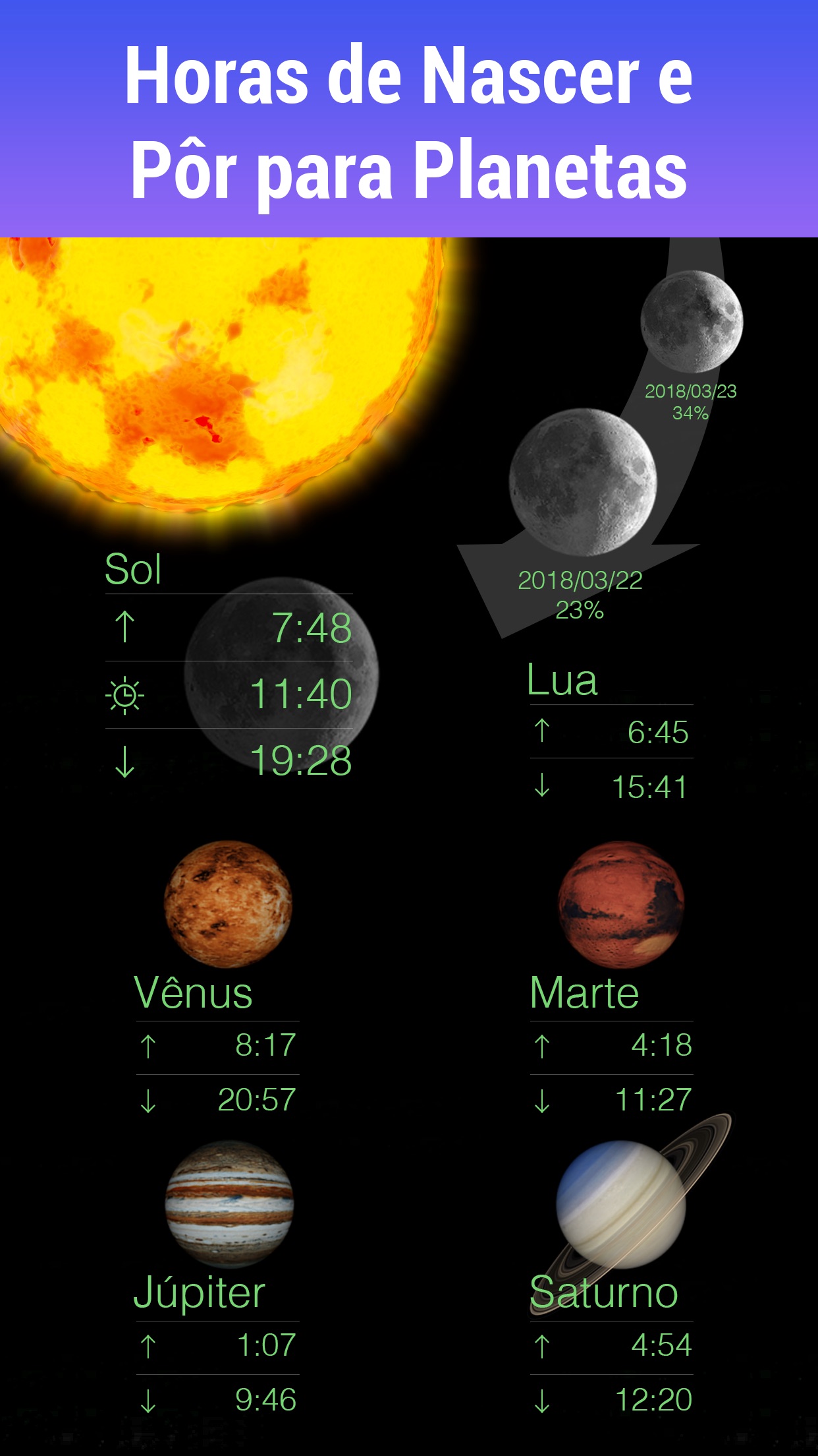 Screenshot do app Star Walk - Guia de astronomia