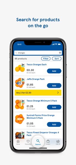 Tesco Groceries for iPhone app screenshot