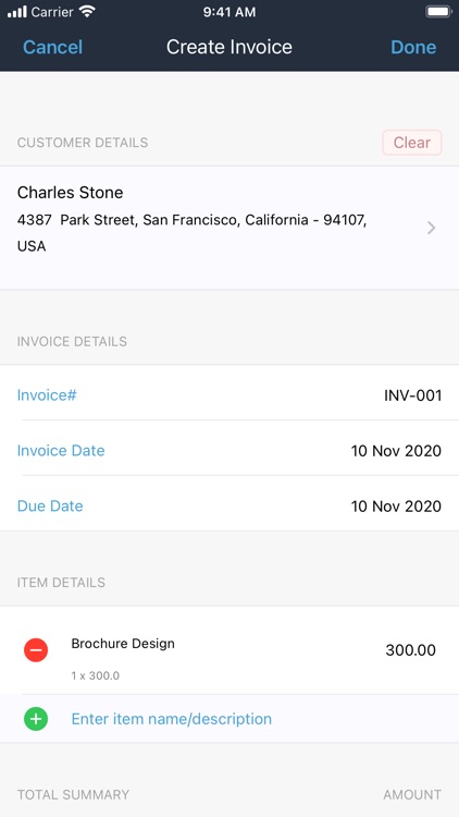 Invoice Generator - Zoho