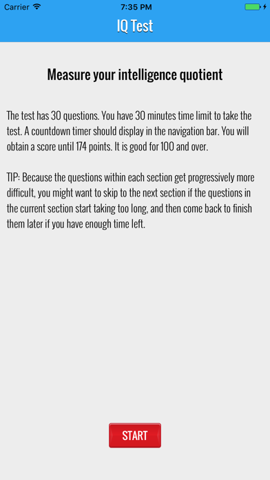 European Standard IQ Test screenshot 2