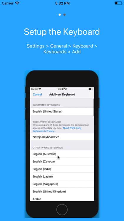 Navajo Keyboard App