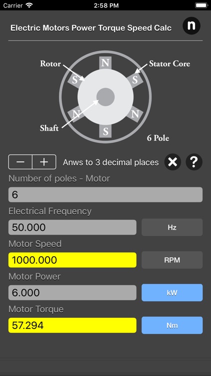 Electric Motors Speed Calc screenshot-5