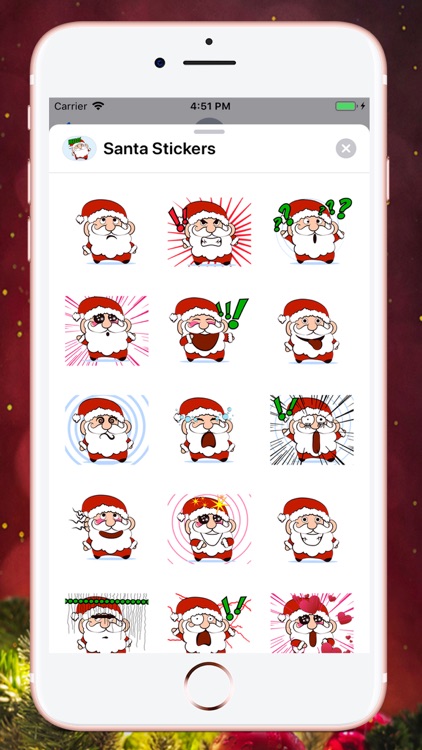 Merry Christmas Santa Stickers