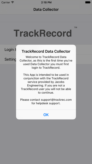 How to cancel & delete TrackRecord Data Collector from iphone & ipad 2