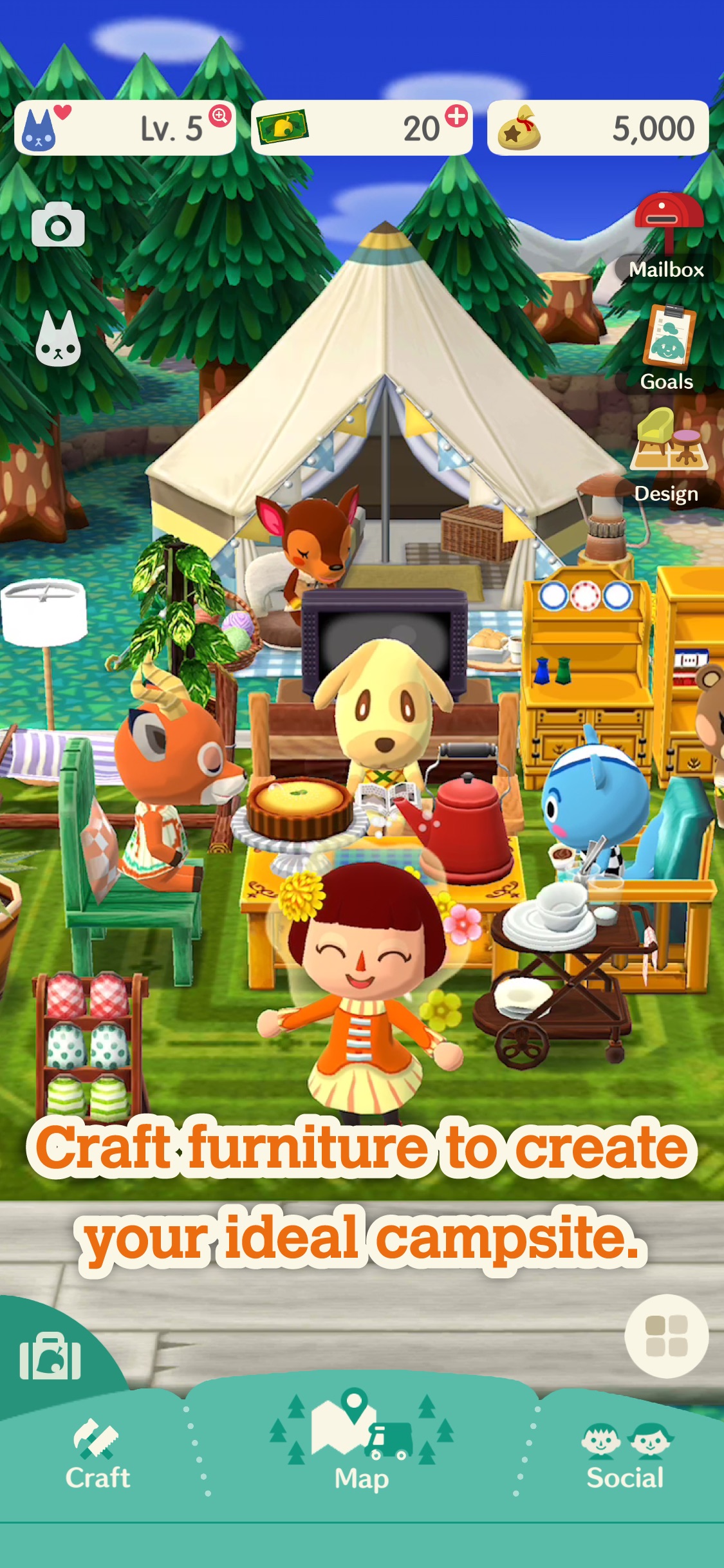 Screenshot do app Animal Crossing: Pocket Camp
