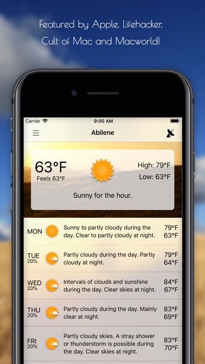 Forecast Bar - Weather + Radar