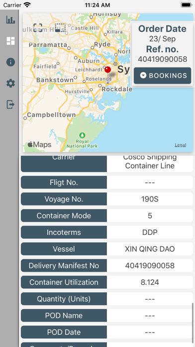 Sea-Air Logistics Dashboard screenshot 4