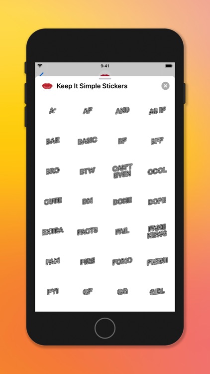 Keep It Simple Stickers