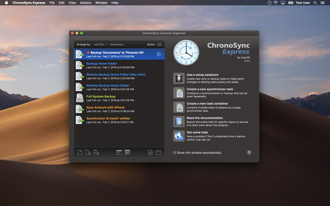 Announcing ChronoSync 4.9.11 Image