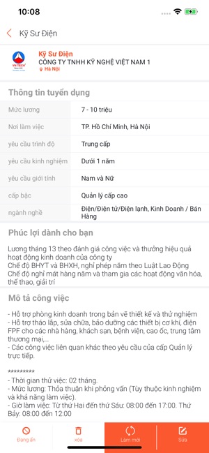 JOBNOW Nhà tuyển dụng(圖3)-速報App