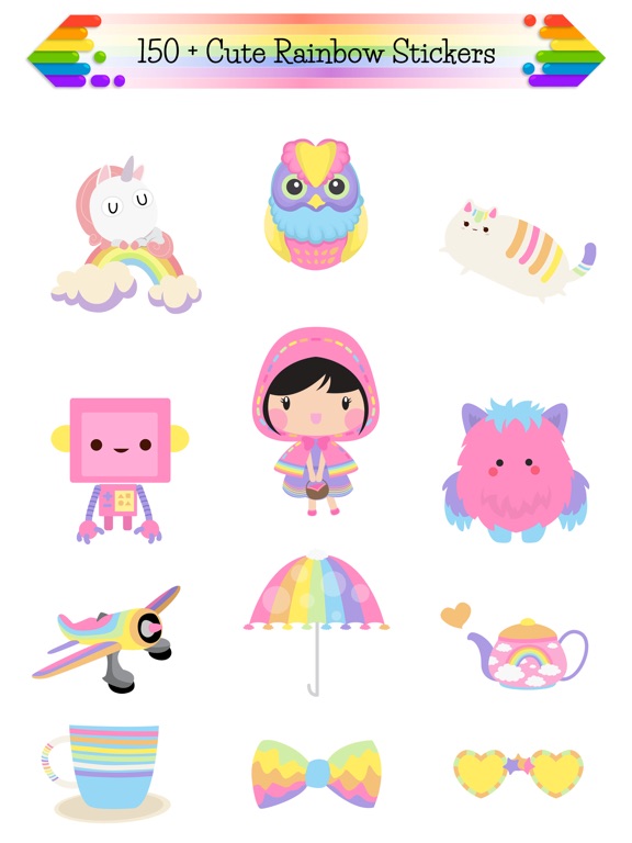 Rainbow iMessage Stickers screenshot 6