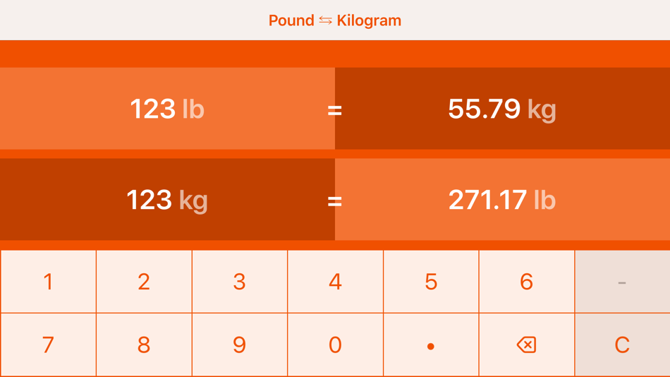 #6. Pounds to Kilograms lb to kg (iOS) Por: Thomas Pelster.