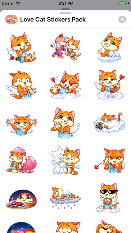 Love Cat Stickers Pack