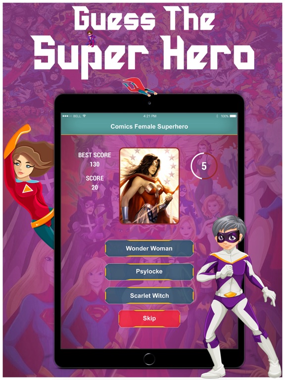 Guess Comics SuperHero Quiz screenshot
