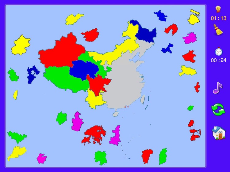 China Puzzle Map