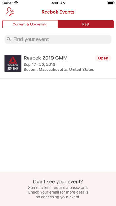 Reebok Events screenshot 2