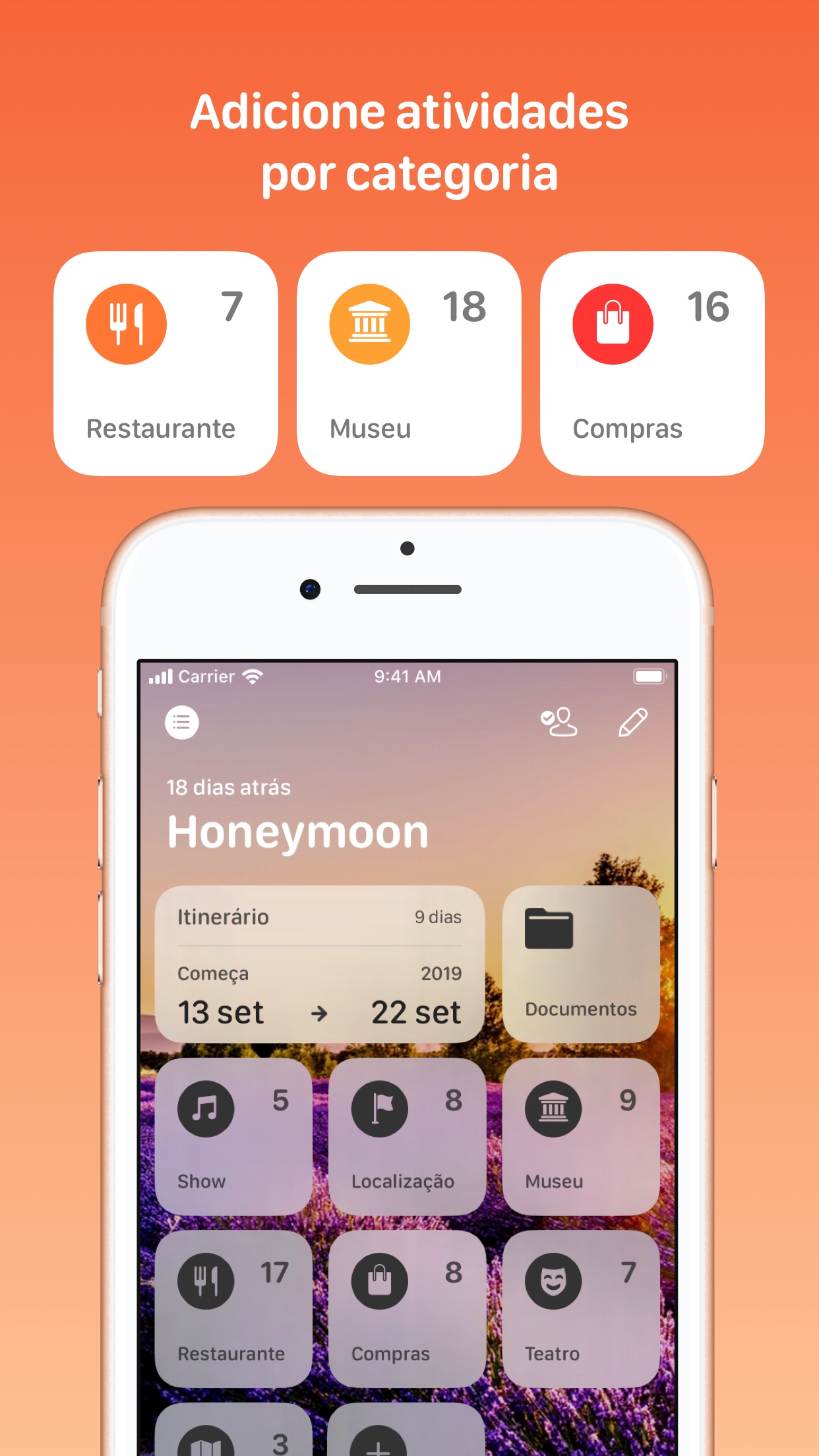 Screenshot do app Tripsy