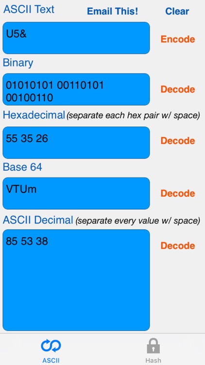 HEX ASCII BASE64 MD5 SHA conv. screenshot-4