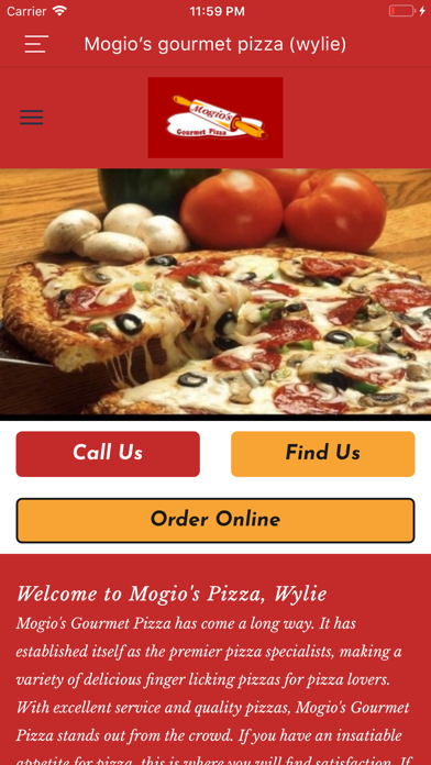Mogio’s Gourmet Pizza wylie screenshot 2