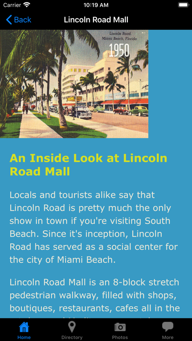 Miami Beach Lincoln Road Mall Guide screenshot