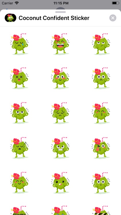 Coconut Confident Sticker