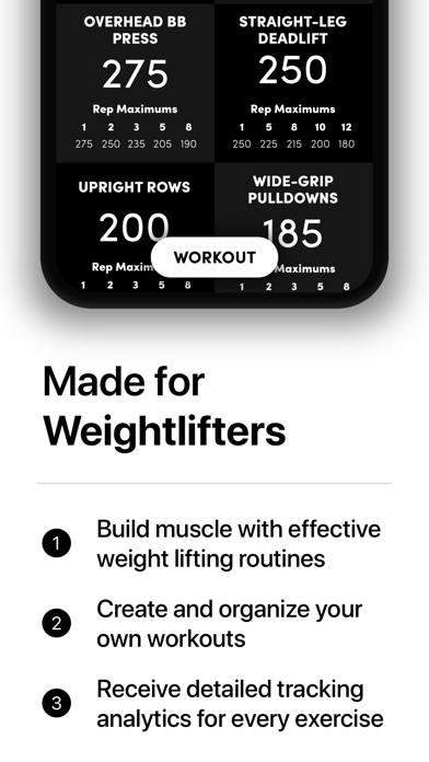 IRON Weight Lifting Tracker screenshot 3